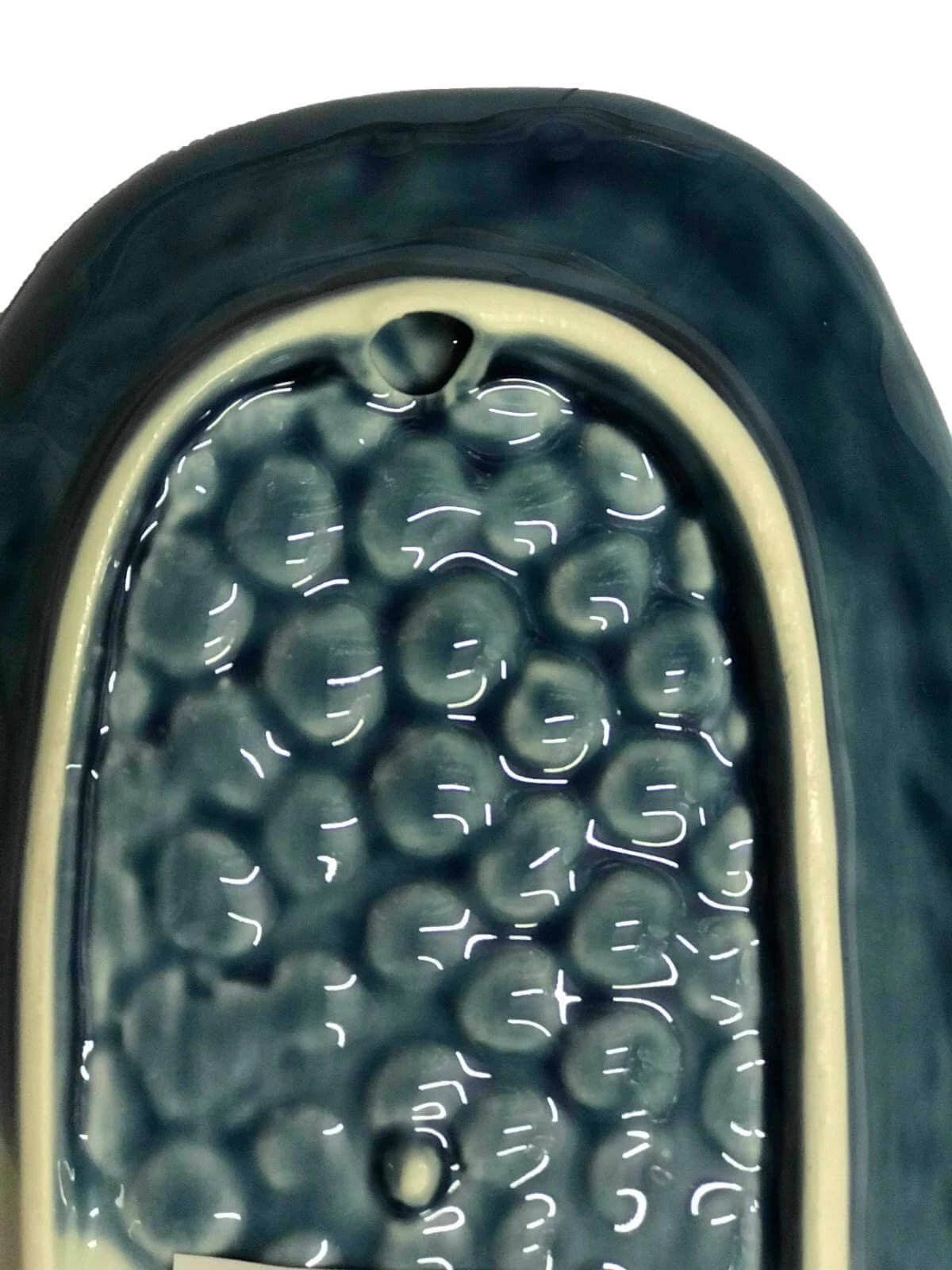 Prato Cerâmica Decor Hedgehog Branco/azul Pequeno - Urban