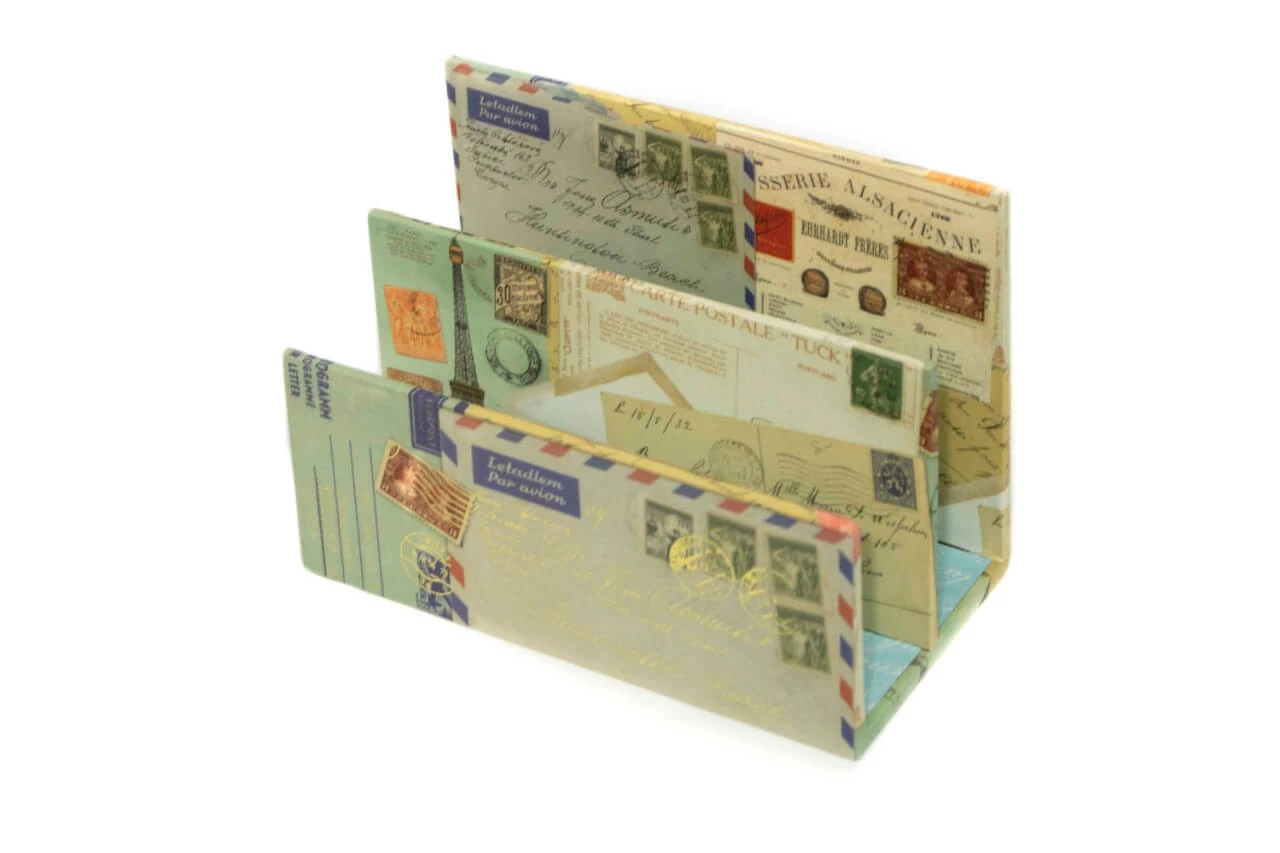 Porta Documento Pequeno Vintage Map Collage - Punch Studio