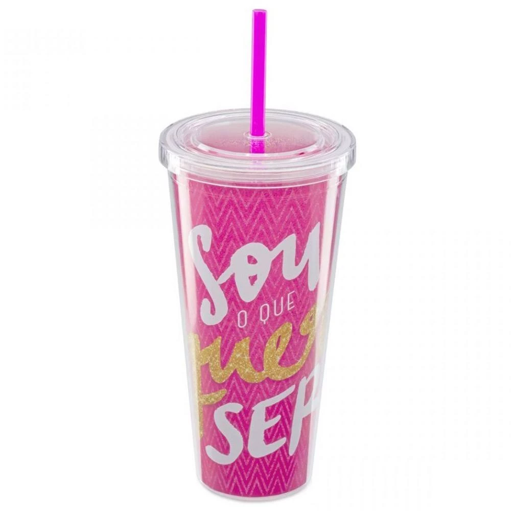 Copo com Canudo G Barbie Diva - Ludi