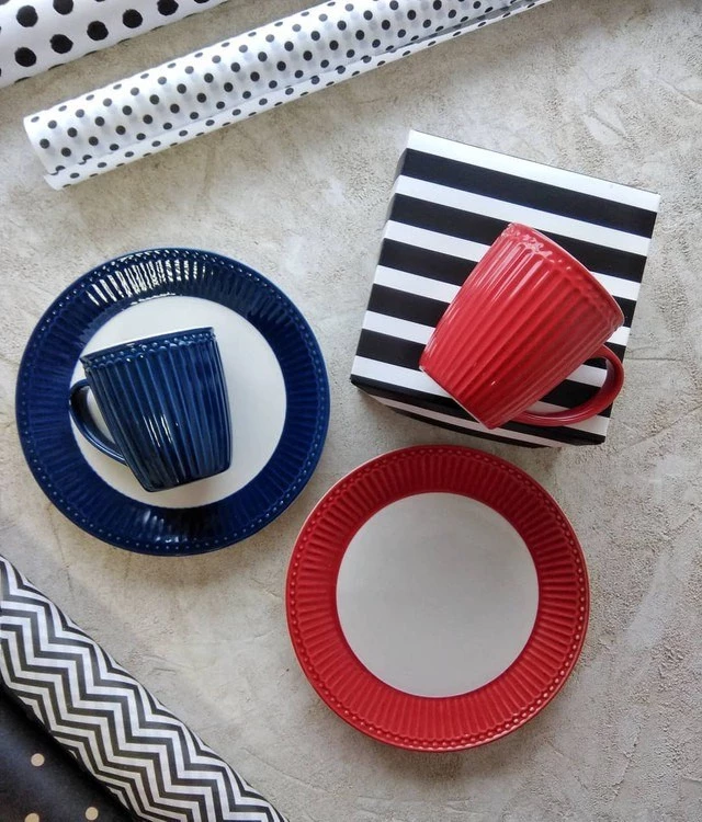 Prato de Sobremesa Alice Azul Escuro 23 cm - Greengate