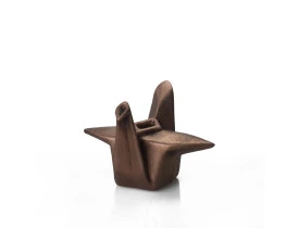 Cachepot Pássaro Origami Médio Cobre