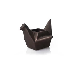 Cachepot Pássaro Origami Grande Bronze 