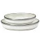 Prato Oval com Borda de Prata 2 peças