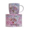 Kit Caneca c/ Lata Rosa com Flor de Porcelana/ Aluminio 340 ml - Accessorize
