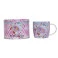 Kit Caneca c/ Lata Rosa com Flor de Porcelana/ Aluminio 340 ml - Accessorize