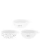 Conjunto 3 Bowls Brancos com Letras Pretas - Bastion