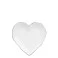 Prato Coração Branco com Borda Cinza - Bastion