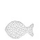 Porta Colher Peixe Branco com Ponto Preto - Bastion